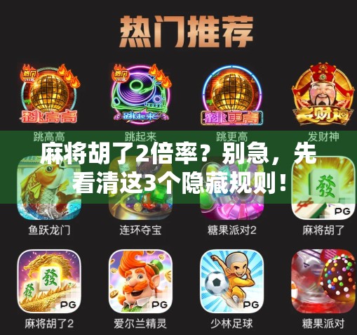 麻将胡了2倍率？别急，先看清这3个隐藏规则！