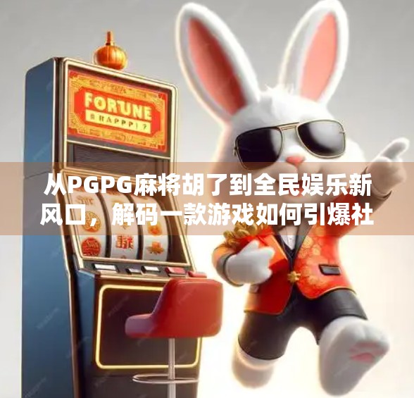 从PGPG麻将胡了到全民娱乐新风口，解码一款游戏如何引爆社交裂变
